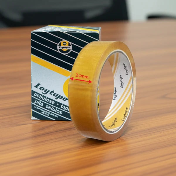 Loytape Cellulose Tape - 24mm x 40m (6 Pcs/Pack)