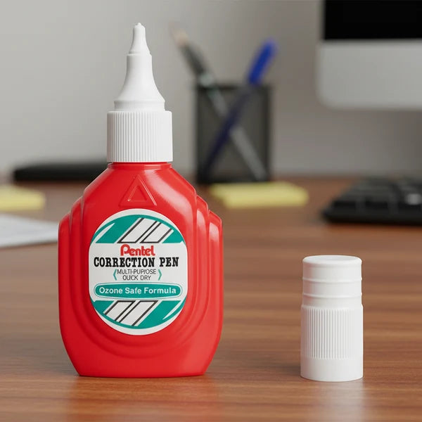 Pentel Red Bottle Correction Pen 18ml ZLC1-W - 1pc